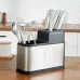 Stainless Steel Plastic Kitchen Utensils Rack Knife Stand Tableware, Cutting Board Holder Countertop Storage Organizer